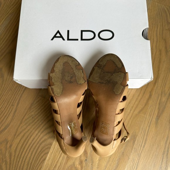 ALDO HEELS - Camel Heels, Tan/Brown Stilettos - Picture 8 of 9